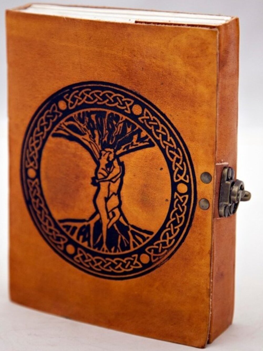 Write with Ease Celtic Lovers Under Tree Leather Journal